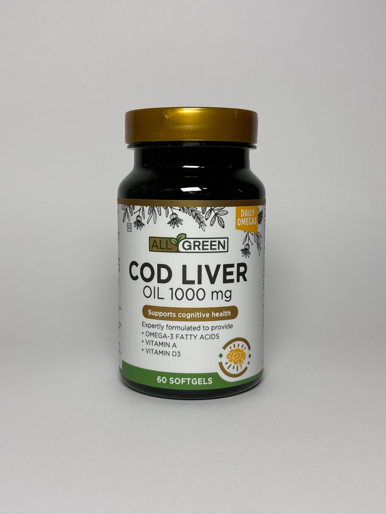 All Green Cod liver Oil 1000mg (60 Caps)